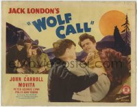 3z345 WOLF CALL TC 1939 from Jack London novel, John Carroll, Movita + cool howling dog art!