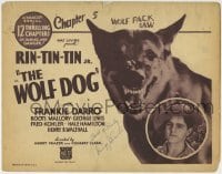 3z346 WOLF DOG signed chapter 5 TC 1933 by 4th-billed George Lewis, Rin Tin Tin Jr., Frankie Darro!