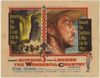 3z349 WONDERFUL COUNTRY TC 1959 beneath the sombrero of Robert Mitchum was a man like no other!