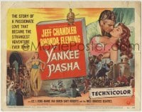 3z351 YANKEE PASHA TC 1954 Jeff Chandler, Rhonda Fleming, passionate love became strange adventure!