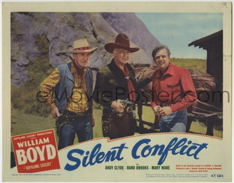 eMoviePoster.com: 3z850 SILENT CONFLICT LC #2 1948 William Boyd as ...