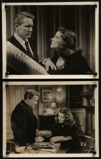 4a931 KEEPER OF THE FLAME 2 8x10 stills 1942 great images of Spencer Tracy & Katharine Hepburn!