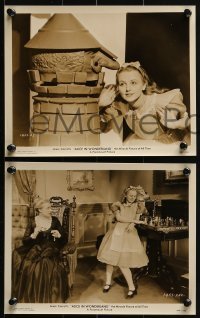 4a789 ALICE IN WONDERLAND 3 8x10 stills 1933 Charlotte Henry as Alice, Louise Fazenda!