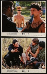 4a048 BAND OF THE HAND 8 8x10 mini LCs 1986 Paul Michael Glaser, delinquents clean Miami!