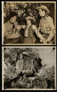 4a697 CALL OF THE ROCKIES 4 8x10 key book stills 1944 Sunset Carson & Smiley Burnette with pretty Ellen Hall!