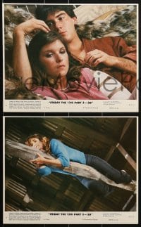 4a069 FRIDAY THE 13th PART 3 - 3D 8 8x10 mini LCs 1982 slasher sequel, there is nowhere to hide!