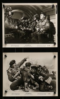 4a429 LONGEST DAY 8 8x10 stills 1962 Zanuck's World War II D-Day movie, Robert Mitchum, Henry Fonda!