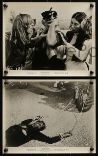 4a769 SHE-DEVILS ON WHEELS 4 8x10 stills 1968 Herschell Gordon Lewis, wild bloody images!