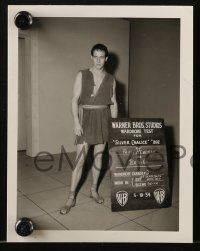 4a970 SILVER CHALICE 2 4x5 stills 1955 great wardrobe test images of Paul Newman in his first movie!