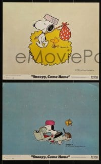 4a144 SNOOPY COME HOME 4 8x10 mini LCs 1972 Snoopy, Peanuts, Charlie Brown, great Schulz artwork!