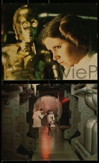 4a093 STAR WARS 8 color deluxe 8x10 stills 1977 George Lucas classic epic, Luke, Leia, Han, Vader!