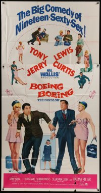 4b558 BOEING BOEING 3sh 1965 Tony Curtis & Jerry Lewis in the big comedy of nineteen sexty-sex!