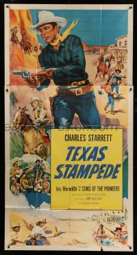 4b589 CHARLES STARRETT 3sh 1952 Charles Starrett in Texas Stampede, Glenn Cravath art!