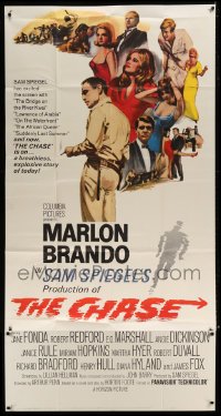 4b590 CHASE 3sh 1966 Marlon Brando, Jane Fonda, Robert Redford, directed by Arthur Penn