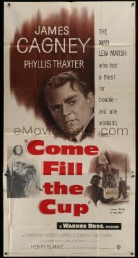 4b598 COME FILL THE CUP 3sh 1951 alcoholic James Cagney had a thirst for trouble & a woman's love!