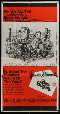 4b614 DEAR BRIGITTE 3sh 1965 Jimmy Stewart, Fabian, Brigitte Bardot, art of cast by Jack Davis!