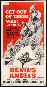 4b617 DEVIL'S ANGELS 3sh 1967 Corman, Cassavetes, their god is violence, lust the law they live by!