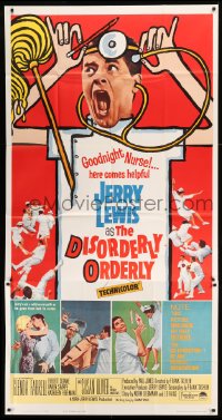 4b620 DISORDERLY ORDERLY 3sh 1965 artwork of wackiest hospital nurse Jerry Lewis!