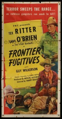 4b649 FRONTIER FUGITIVES 3sh 1945 Texas Rangers Tex Ritter & Dave O'Brien, terror sweeps the range!