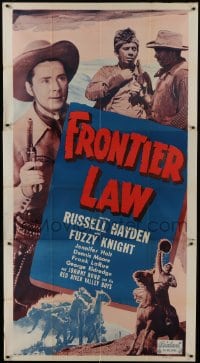 4b650 FRONTIER LAW 3sh R1950 great images of cowboys Russell Hayden & Fuzzy Knight!