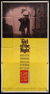 4b662 GIRL OF THE NIGHT 3sh 1960 prostitute Anne Francis in a sexy dress is The Call Girl!