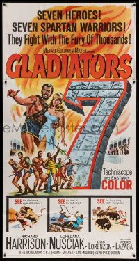 4b663 GLADIATORS SEVEN 3sh 1963 art of 7 Spartan warriors who fight with the fury of thousands!