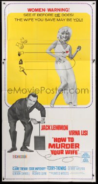 4b693 HOW TO MURDER YOUR WIFE 3sh 1965 Jack Lemmon, sexy Virna Lisi, the most sadistic comedy!