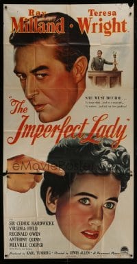 4b702 IMPERFECT LADY 3sh 1946 Teresa Wright can confess & send lover Ray Milland to his death!
