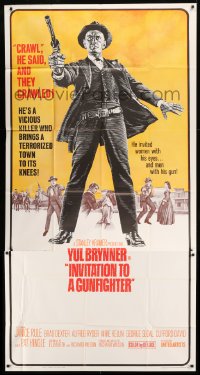 4b708 INVITATION TO A GUNFIGHTER 3sh 1964 vicious killer Yul Brynner brings a town to its knees!