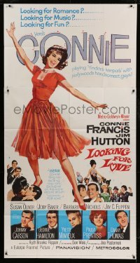 4b748 LOOKING FOR LOVE 3sh 1964 great full-length art of pretty singer Connie Francis!