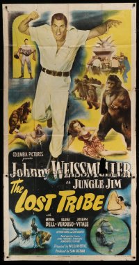 4b752 LOST TRIBE 3sh 1949 Johnny Weissmuller as Jungle Jim, pretty Myrna Dell!