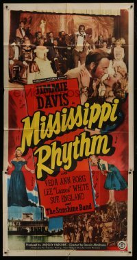 4b782 MISSISSIPPI RHYTHM 3sh 1949 Louisiana Governor Jimmie Davis, cool musical montage!