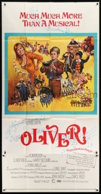 4b801 OLIVER pre-awards 3sh 1968 Charles Dickens, Mark Lester, Carol Reed, Terpning art, ultra rare!