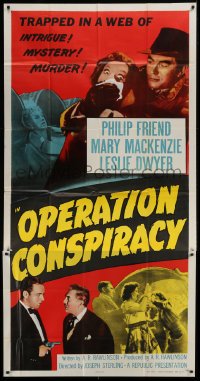 4b804 OPERATION CONSPIRACY 3sh 1957 they're trapped in a web of intrigue, mystery & murder!