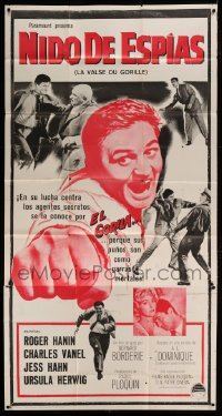 4b805 OPERATION TOP SECRET Spanish/US 3sh 1960 cool French spy movie starring Charles Vanel!