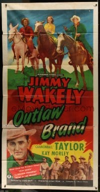 4b808 OUTLAW BRAND 3sh 1948 singing cowboy Jimmy Wakely, Dub Cannonball Taylor, Kay Morley
