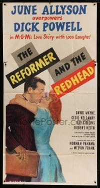 4b840 REFORMER & THE REDHEAD 3sh 1950 June Allyson overpowers Dick Powell with 1000 laughs!