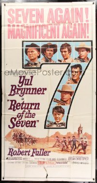 4b847 RETURN OF THE SEVEN 3sh 1966 Yul Brynner reprises his role as master gunfighter!