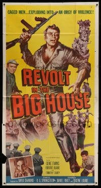 4b852 REVOLT IN THE BIG HOUSE 3sh 1958 the raging violence of two thousand caged men!