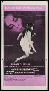 4b873 SECRET CEREMONY 3sh 1968 Elizabeth Taylor, Mia Farrow, directed by Joseph Losey!