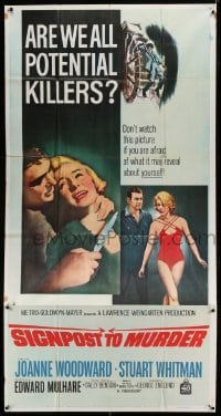 4b888 SIGNPOST TO MURDER 3sh 1965 Joanne Woodward, Stuart Whitman, are we all potential killers?