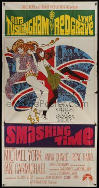 4b894 SMASHING TIME 3sh 1968 sexy Rita Tushingham & Lynn Redgrave go stark mod in swinging London!