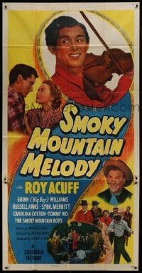 4b895 SMOKY MOUNTAIN MELODY 3sh 1948 Roy Acuff and his fiddle in a laugh-riddled action musical!