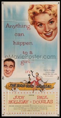 4b899 SOLID GOLD CADILLAC 3sh 1956 Hirschfeld art of Judy Holliday & Paul Douglas in car!