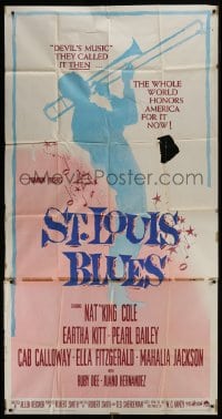 4b910 ST. LOUIS BLUES 3sh 1958 Nat King Cole, the life & music of W.C. Handy!