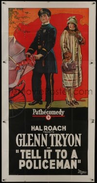 4b934 TELL IT TO A POLICEMAN 3sh 1924 great art of cop Glenn Tryon & Olive Borden, Hal Roach!