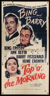 4b947 TOP O' THE MORNING style A 3sh 1949 Bing Crosby, Barry Fitzgerald, Ann Blyth, the song & fun team!