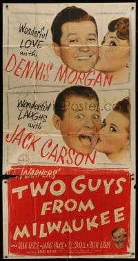 4b957 TWO GUYS FROM MILWAUKEE 3sh 1946 Dennis Morgan, Jack Carson, Joan Leslie, Janis Paige