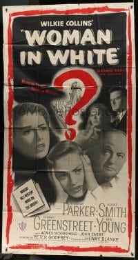 4b980 WOMAN IN WHITE 3sh 1948 Eleanor Parker, Alexis Smith, Sidney Greenstreet, mystery!