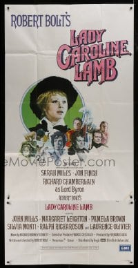 4b505 LADY CAROLINE LAMB English 3sh 1973 directed by Robert Bolt, great art of Sarah Miles & cast!